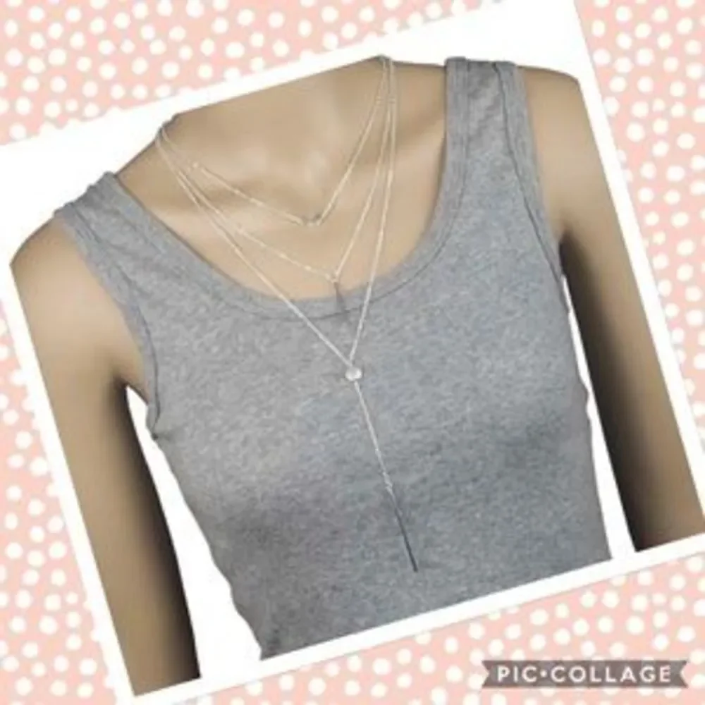 3 layer geometric choker necklace